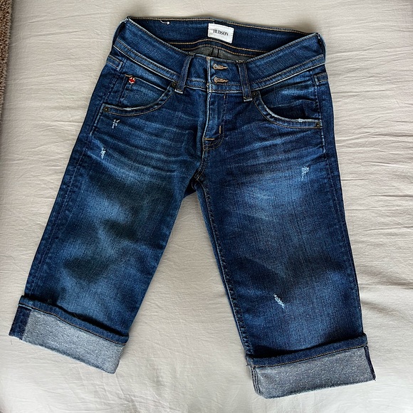 Hudson Jeans Palerme Knee Cuffed Jean Shorts - Picture 3 of 16